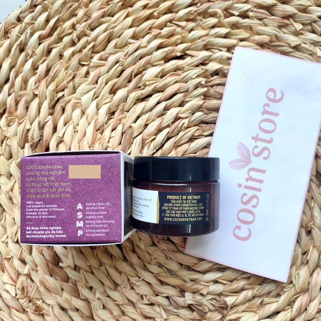 Kem dưỡng Cocoon thạch hoa hồng 30ml giúp nuôi dưỡng và khóa ẩm cho da Cosin Store