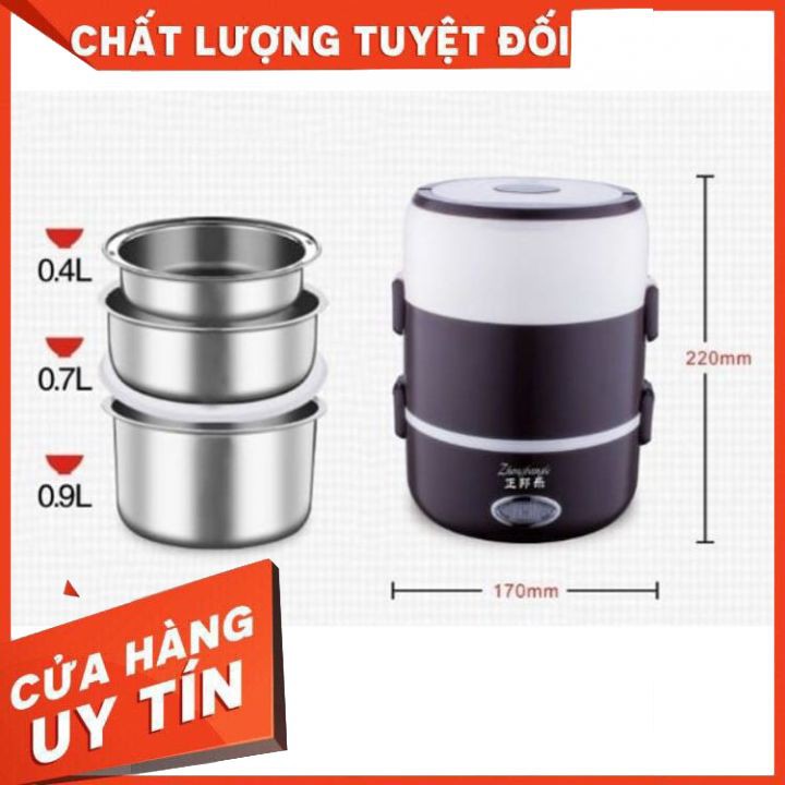 Hộp cơm văn phòng cắm điện đa năng tiện dụng dung tích lớn Hộp đựng cơm 3 tầng inox cao cấp BH 6 tháng[hàng chính hãng] | BigBuy360 - bigbuy360.vn