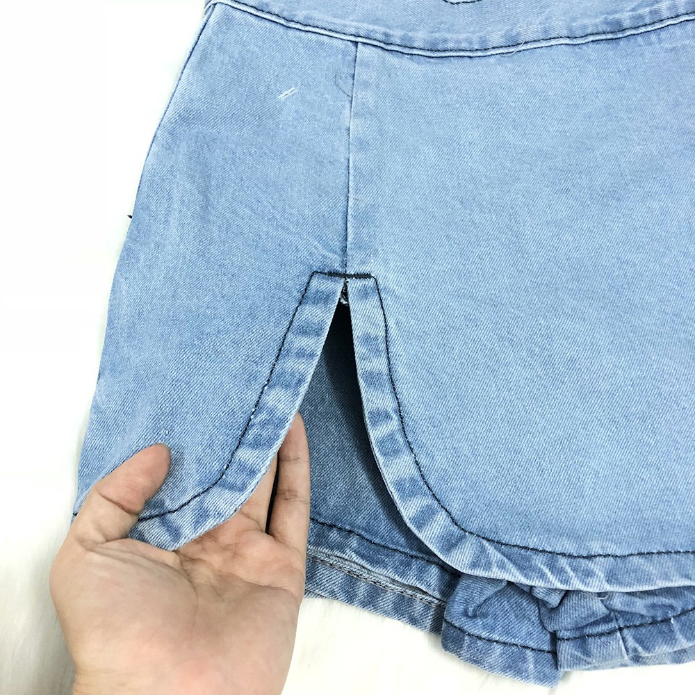 Chân Váy Jeans Chữ A Công Sở Thời Trang OHS4005 - Có Quần Trong