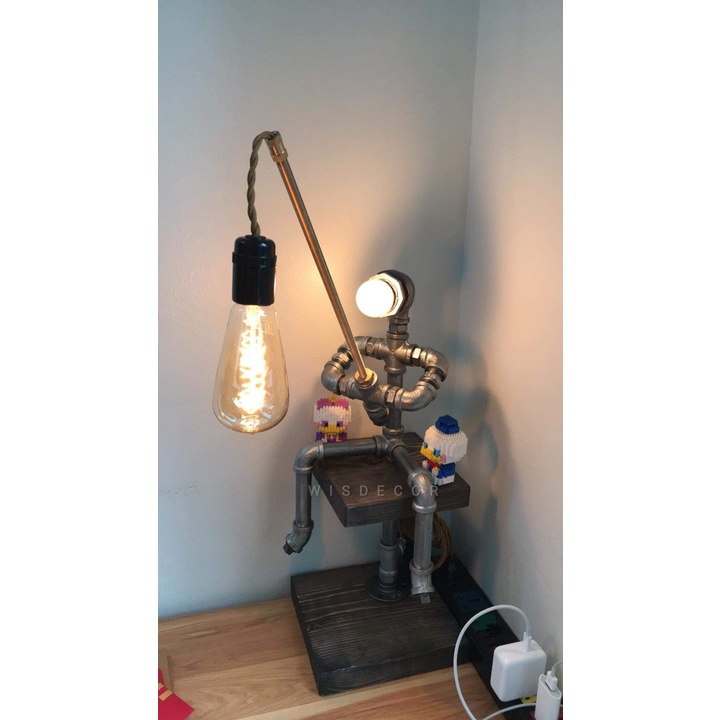 Đèn Decor - Đèn Ống Nước Trang Trí Bóng Sợi Đốt Edison - The Fishing Man