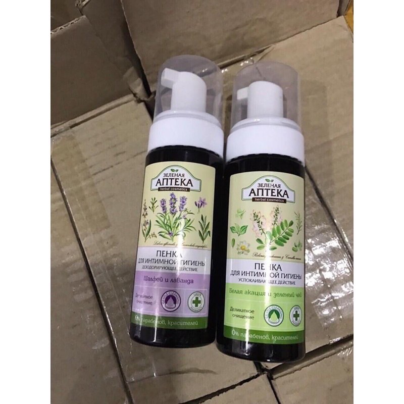 Dung dịch vệ sinh phụ nữ dạng bọt Apteka Green Pharmacy 150ml