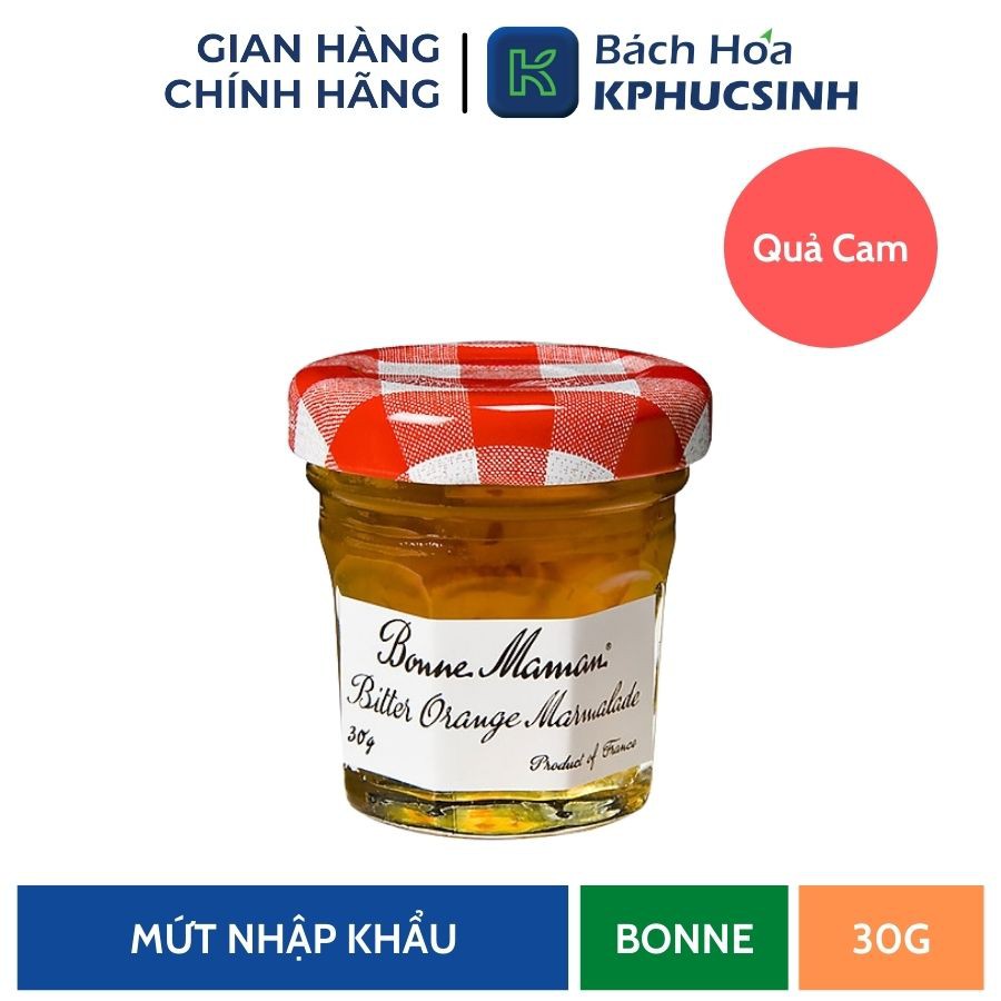 Mứt quả cam hiệu Bonne Maman 30g KPHUCSINH - Hàng Chính Hãng