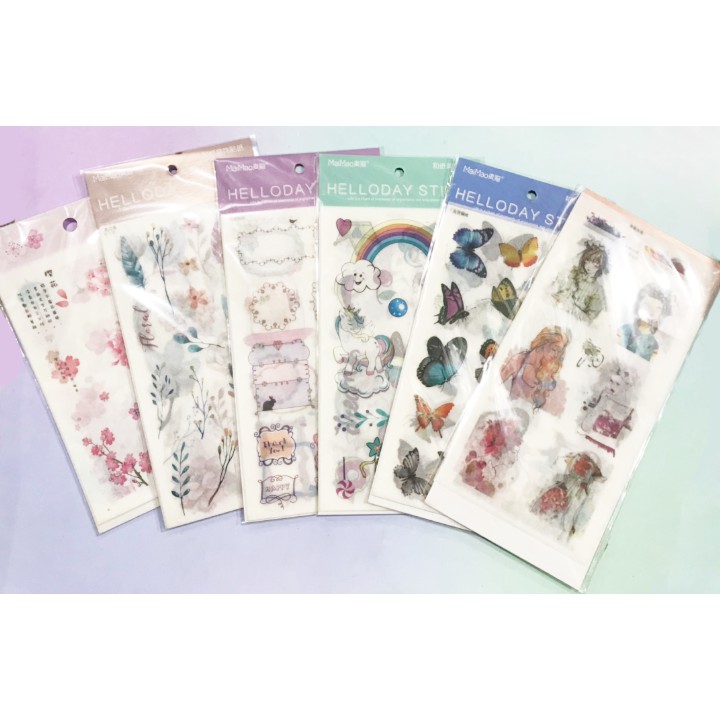 set sticker cô gái nhật S26 sticker cute sticker dễ thương