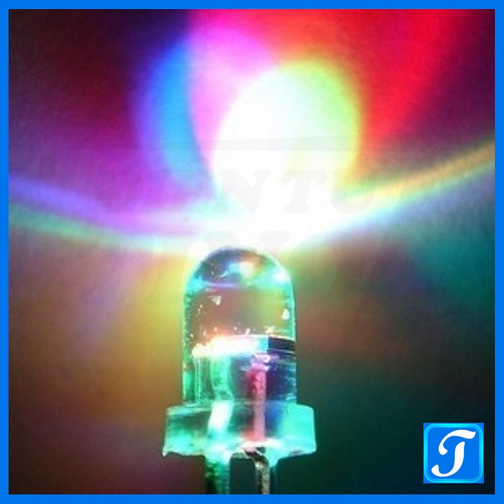 Led Tự Đổi Màu Led RGB nháy 7 màu 5mm 2 Loại Nhanh - Chậm tùy chọn