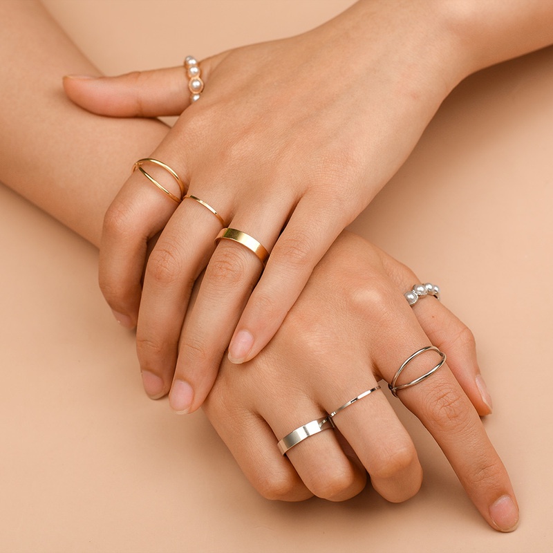 Set 4 Nhẫn Nữ Thời Trang Thanh Lịch