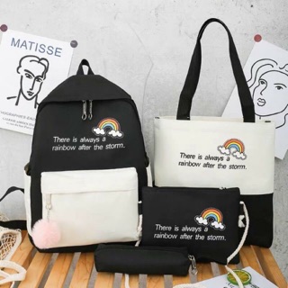 Balo Set 4 Món Thời Trang - Cầu Vòng