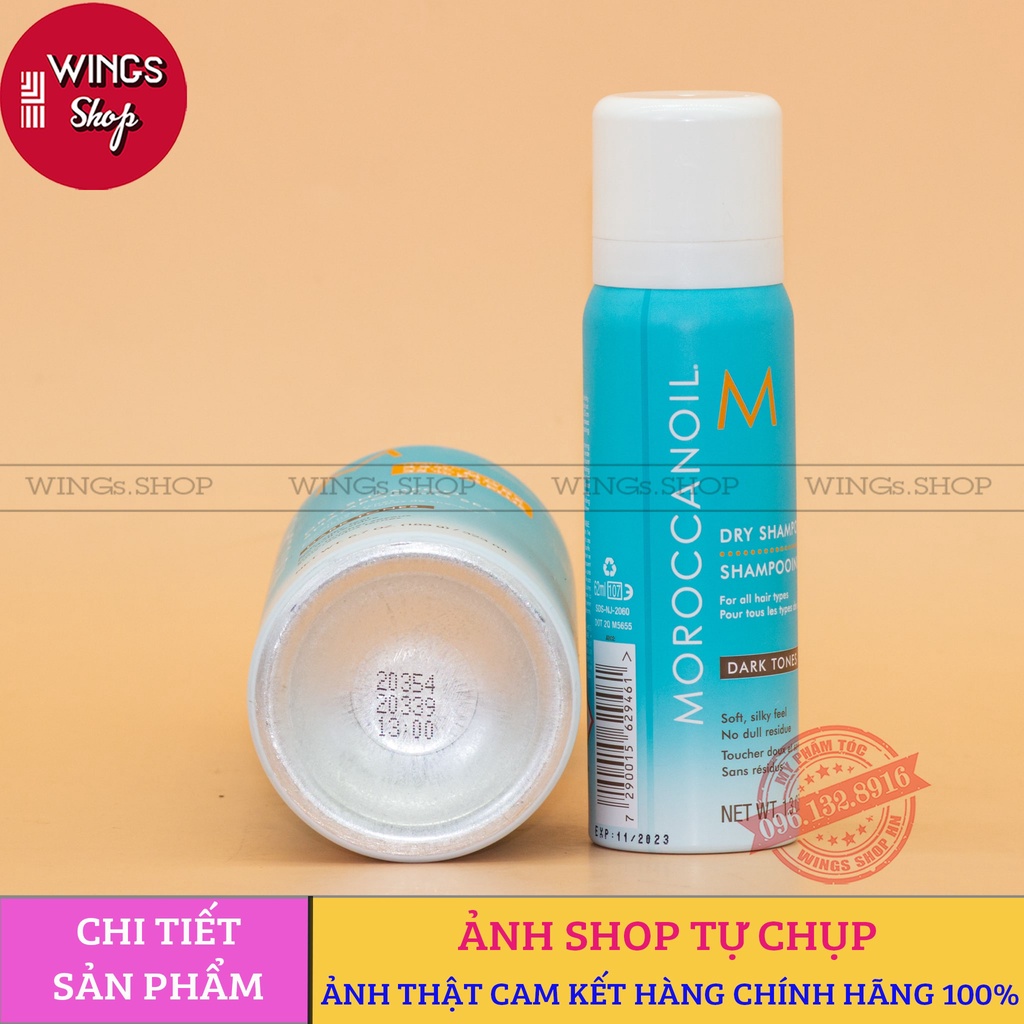 Dầu Gội Khô Moroccanoil Dry Shampoo Dark Tones  Dầu gội khô cho tóc tối màu  | Wings Shop