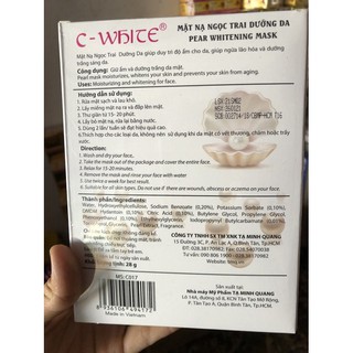 combo 10 miếng mặt nạ dưỡng da c - white