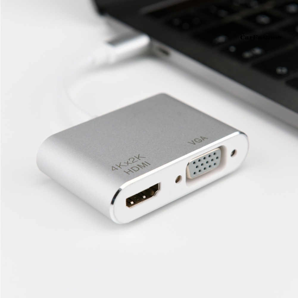 Bộ chuyển đổi âm thanh/Video USB C sang HDMI VGA 4K HD Type-C cho Macbook