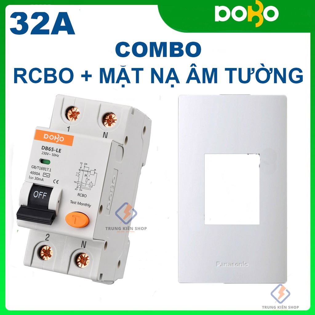 HÀNG CHÍNH HÃNG] Cầu Dao Chống Giật 32A  RCBO DOBO KOREA đa năng - siêu nhạy 4kA 30mA (Aptomat chống giật)