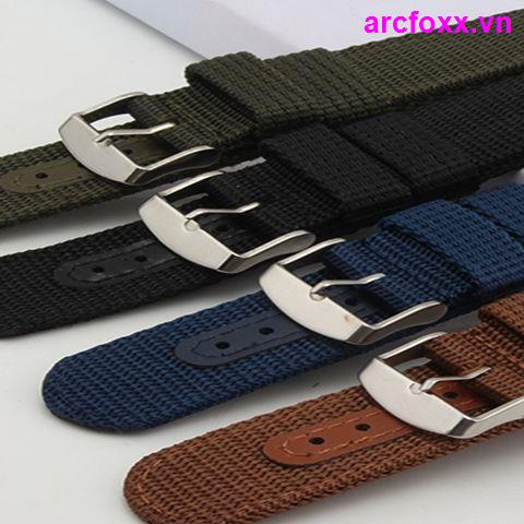 Dây Đeo Đồng Hồ Cơ Chất Liệu Canvas Nylon Phù Hợp Cho Nam 18 20 21 22mm