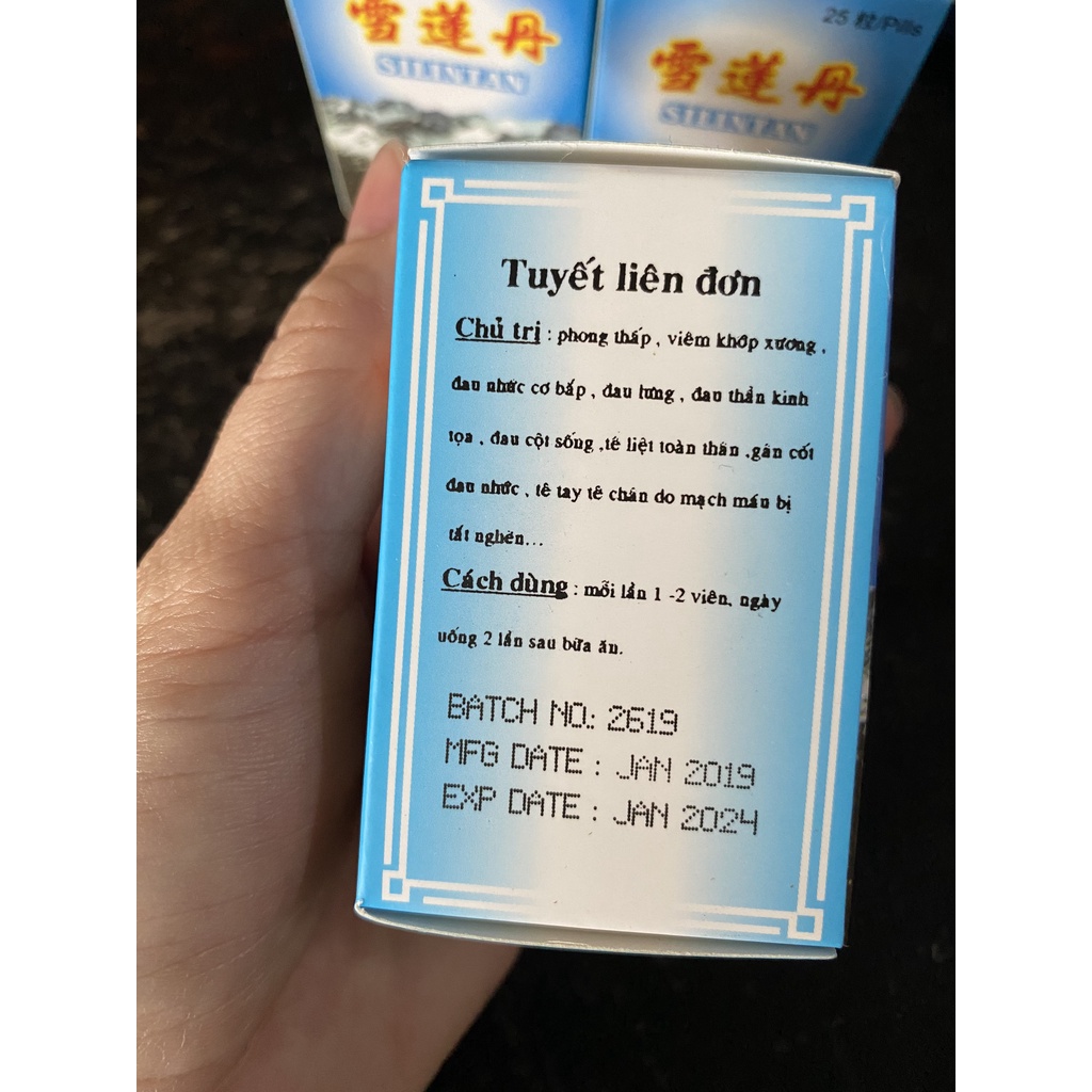 Tuyết Liên Đơn – Viên Uống Hỗ Trợ Giảm Đau Nhưc Xương Khớp , Đau Lưng