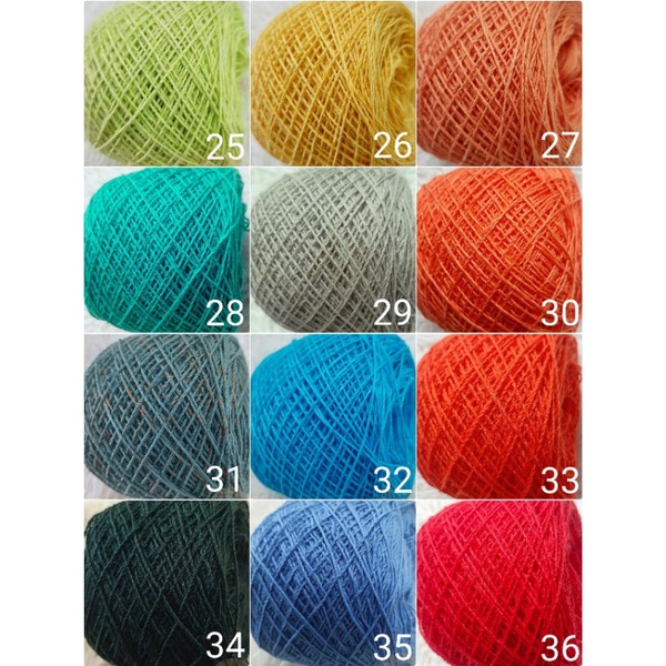 (01-12) Sợi Cotton 100% se 0.8mm, đan móc áo mùa hè