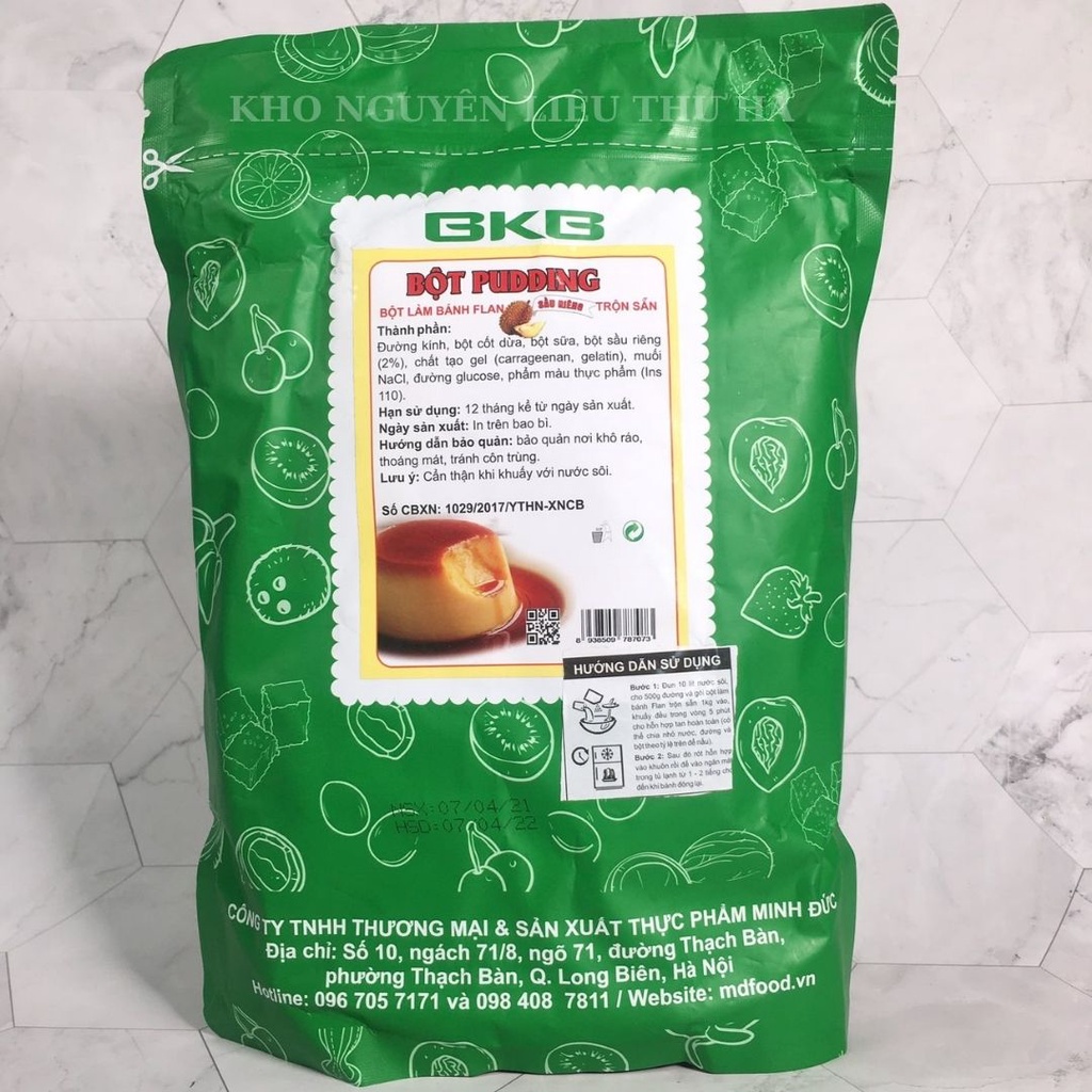 Bột pudding BKB các vị (Bột Flan) 1kg/gói