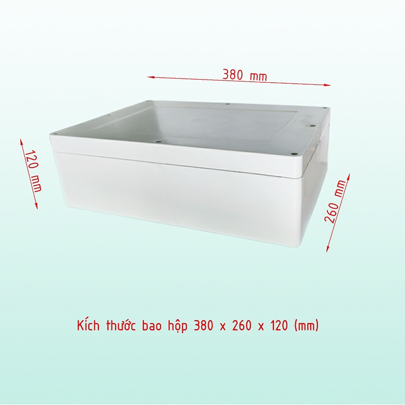 Hộp nhựa ABS Type F11 - Size 380 x 260 x 120  chống nước IP65