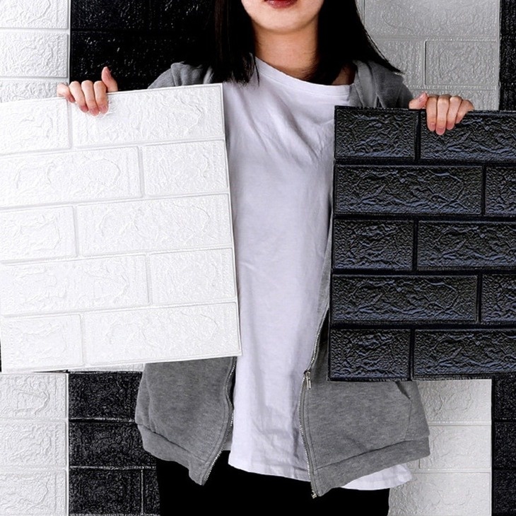 Giấy dán tường giả gạch 3D chống thấm nước trang trí nhà cửa
 | BigBuy360 - bigbuy360.vn