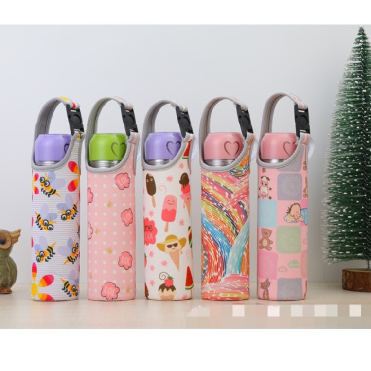 Túi đựng bình giữ nhiệt 400ml đến 550ml giá rẻ, chất liệu vải xốp cao cấp bền bỉ tiện lợi