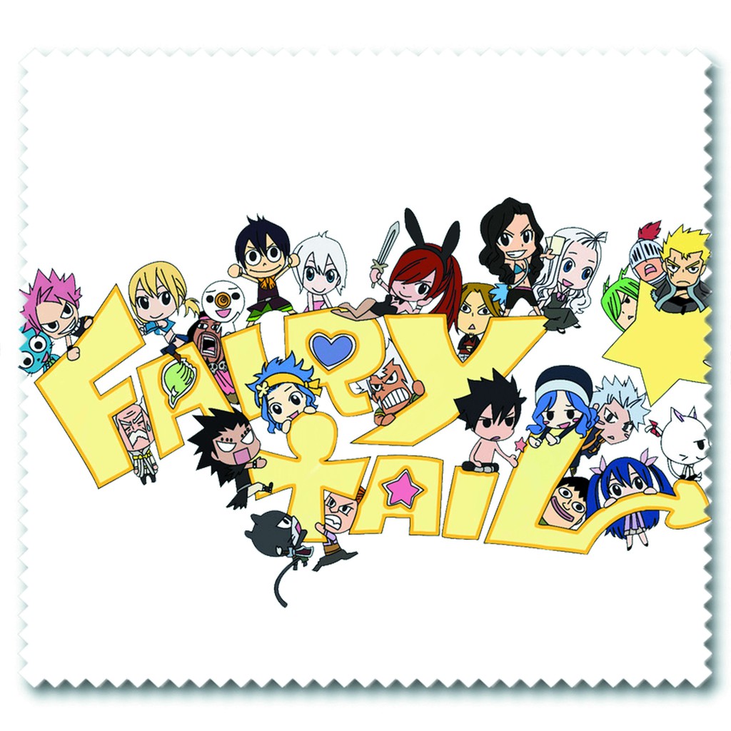 Khăn lau kính IN HÌNH Fairy Tail Hội Pháp Sư anime chibi quà tặng xinh xắn dễ thương