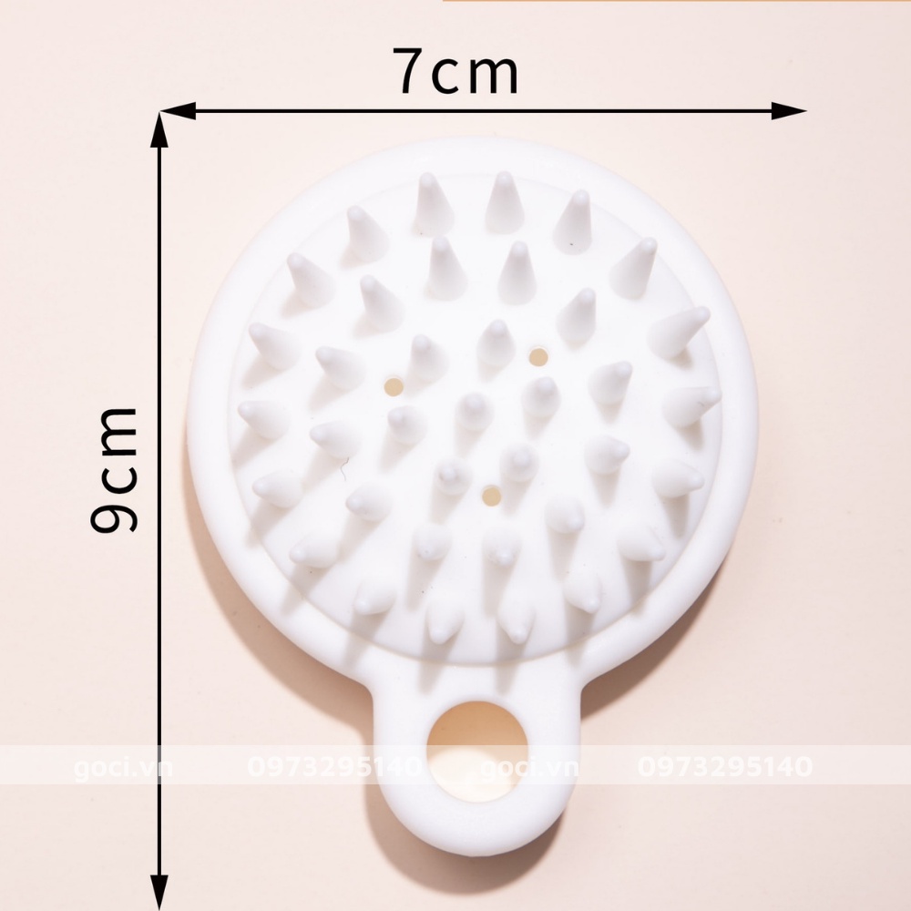 Lược silicone mát xa da đầu kiểu mới chải tóc thư giãn gia dụng nhà tắm tiện ích