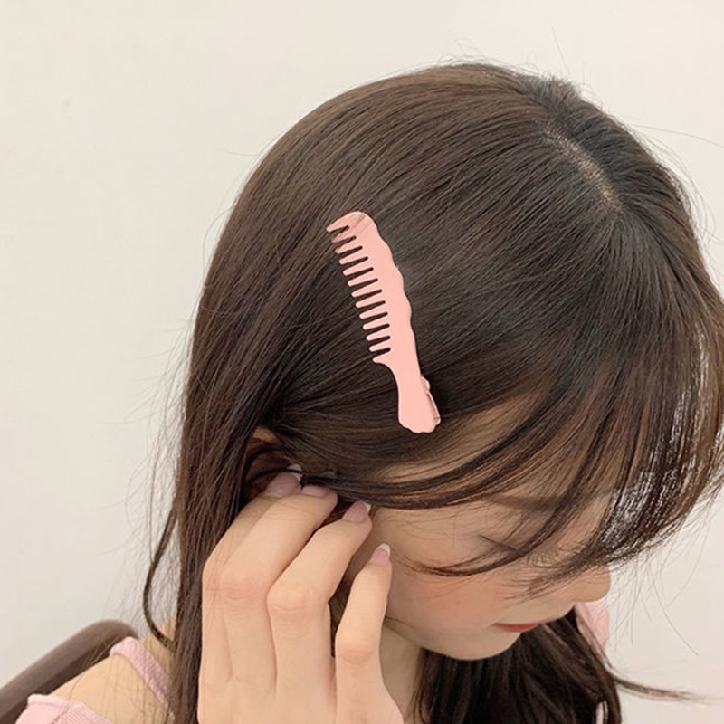 1 Kẹp Tóc Mỏ Vịt Nhỏ Bằng Kim Loại Màu Sắc Ngọt Ngào Không Bị Nhăn Dành Cho Bạn Nữ