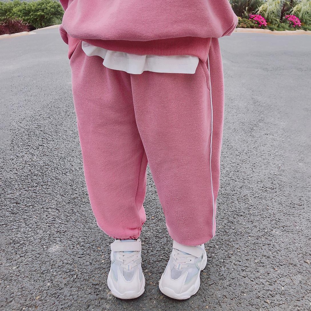Bộ Đồ Thể Thao Áo Sweater Giả Hai Mảnh Phong Cách Nhật Hàn Thời Trang Mùa Thu 2022 Cho Bé Gái