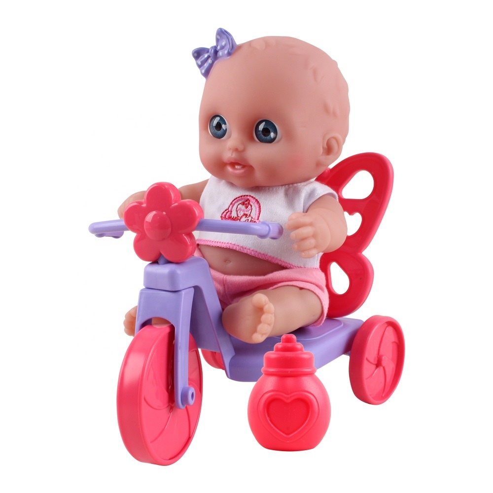 Búp Bê Nhựa Cao Cấp Tái Sinh 21 cm mắt 3D - Cute Baby Full Silicon Doll 8 Inch