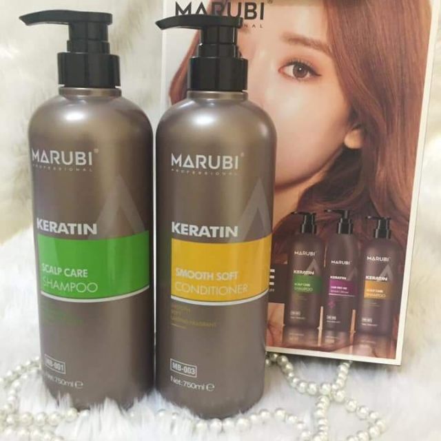 Dầu gội dầu xả Marubi keratin collagen siêu mượt