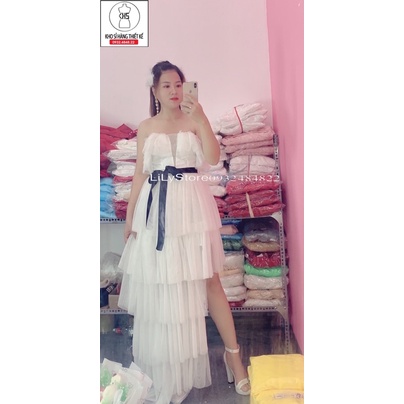 ĐẦM MAXI TẦNG RỚT VAI full size S/M/L/XL ( ẢNH VÀ VIDEO CHỦ SHOP TỰ QUAY 10000%)
