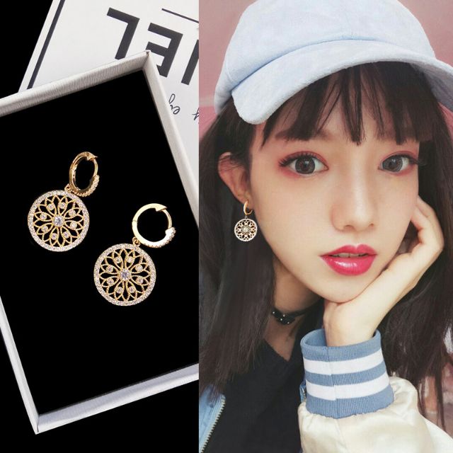 Hoa tai cổ tích Hàn Quốc bạc 925