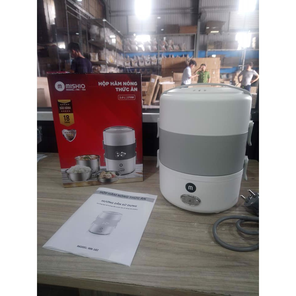 Hộp hâm nóng thức ăn M182 inox 304 - dùng cho dân VP, học sinh, người đi làm, nấu cơm | BigBuy360 - bigbuy360.vn