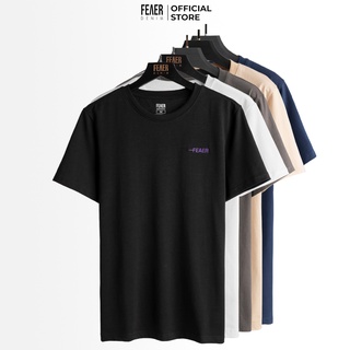 Áo thun nam FEAER DENIM vải cotton dày dặn, co giãn, form regular fit BASIC PREMIUM