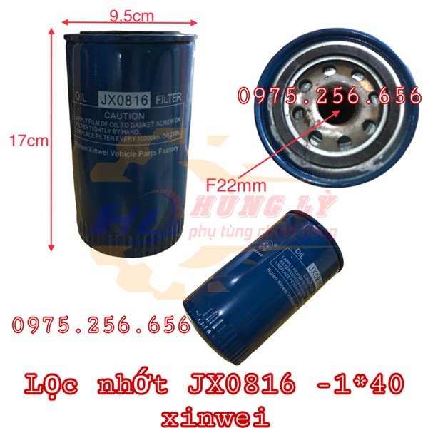 Lọc nhớt JX0816 -1*40 xinwei  lọc nhớt ô tô phụ tùng Hùng Lỳ