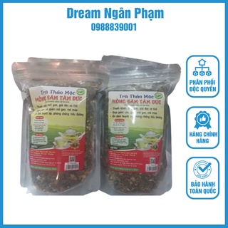 Combo 5 gói trà thảo mộc hồng sâm tâm đức gói 450gr giúp thanh nhiệt giải độc mát gan giảm cân ổn định huyết áp tim mạc