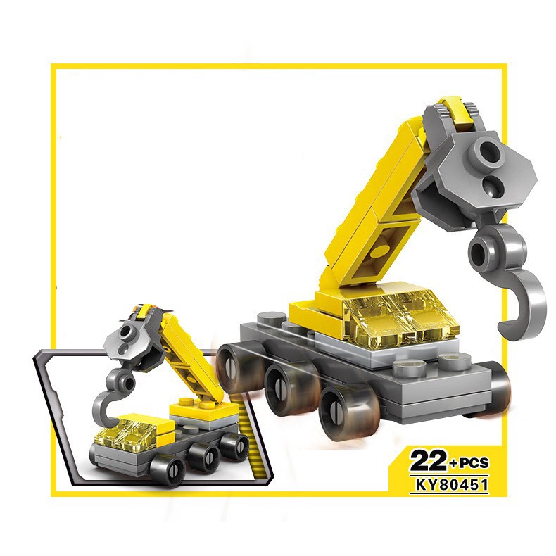 Bộ Lego đội xây dựng thành phố gồm 16 mô hình