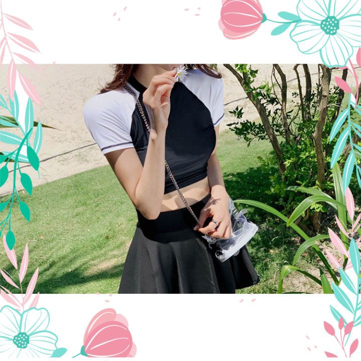 Bikini Tắm Biển 2 Mảnh Ngắn Tay Áo Tắm Thời Trang Phong Cách Trẻ Trung | BigBuy360 - bigbuy360.vn