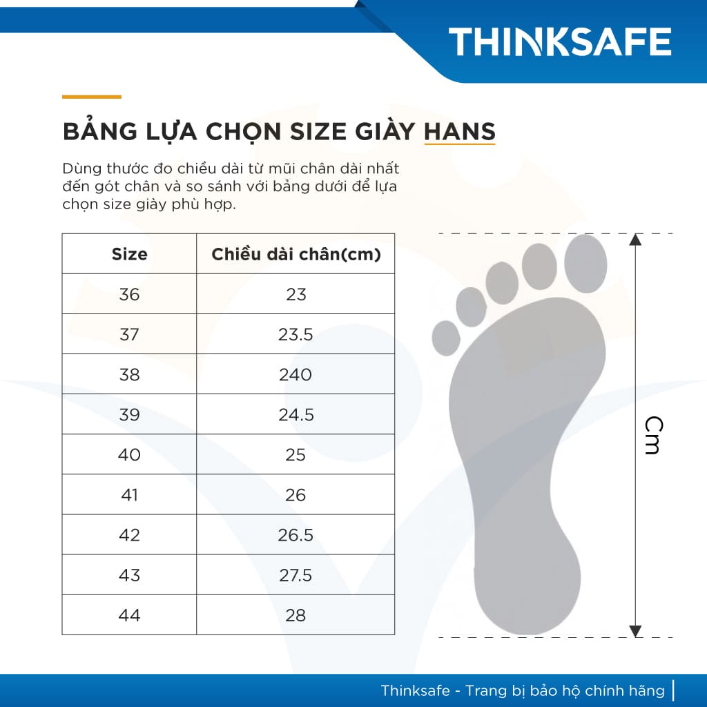 Giày bảo hộ Hàn Quốc Hans HS60 chống đinh, mũi sắt, dáng thể thao cao cấp - THINKSAFE