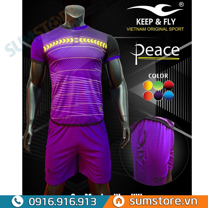 Áo Không Logo Keep&amp;Fly Peace Tím - Mẫu Áo Thể Thao Cao Cấp