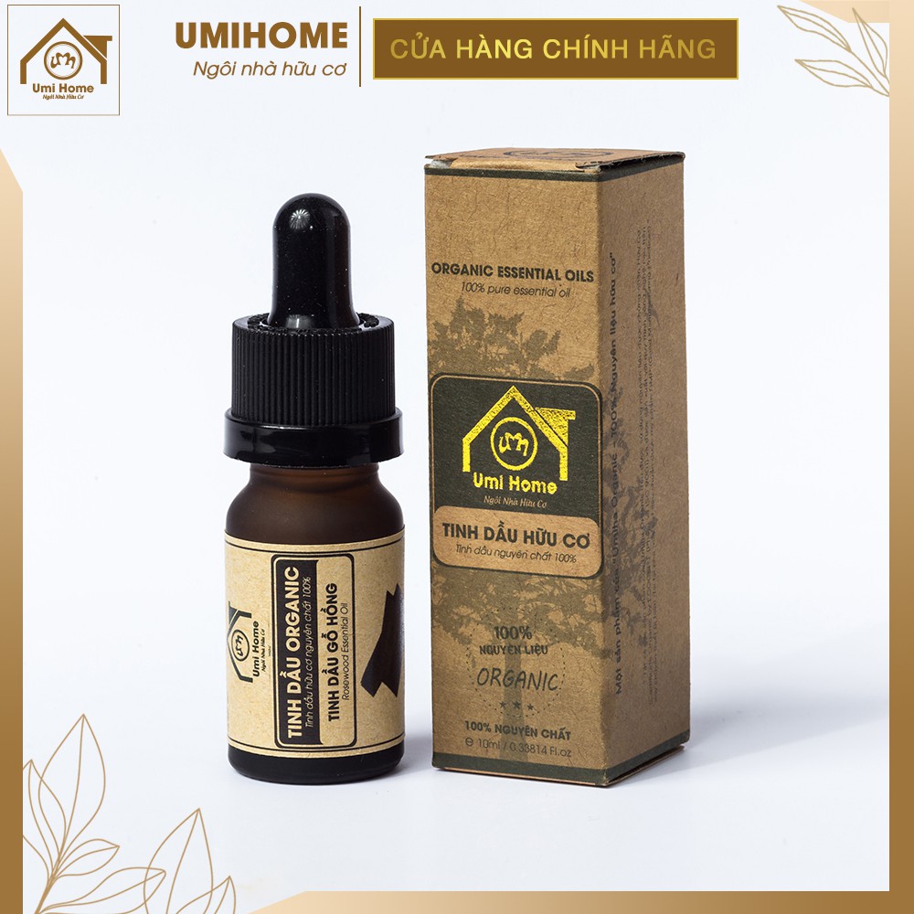 Tinh dầu thơm phòng Gỗ Hồng hữu cơ UMIHOME nguyên chất 10ml - Dùng xông giảm căng thẳng, dễ ngủ, thơm phòng