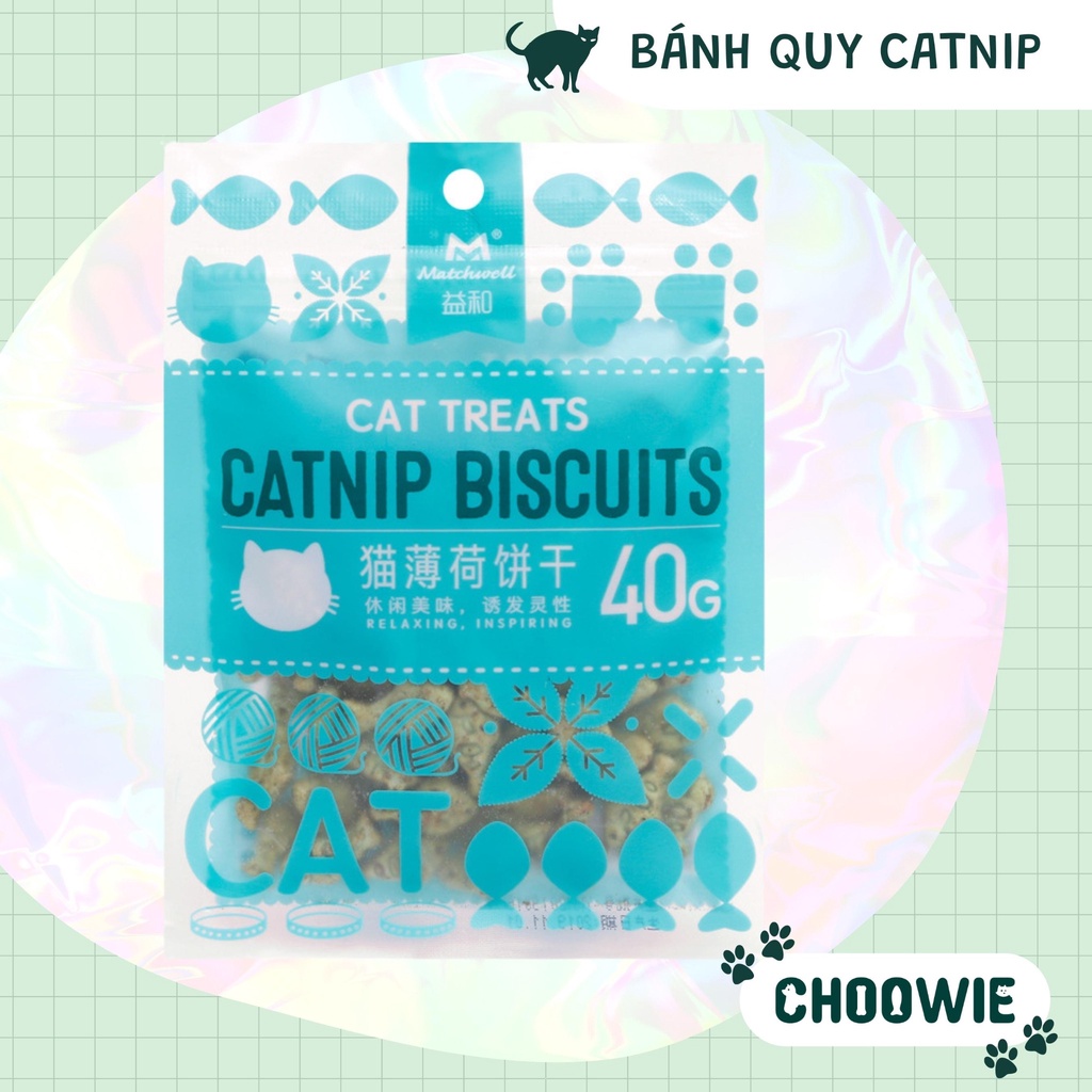 Bánh quy Catnip Biscuits hình con cá 40 gr | Bánh thưởng cho mèo