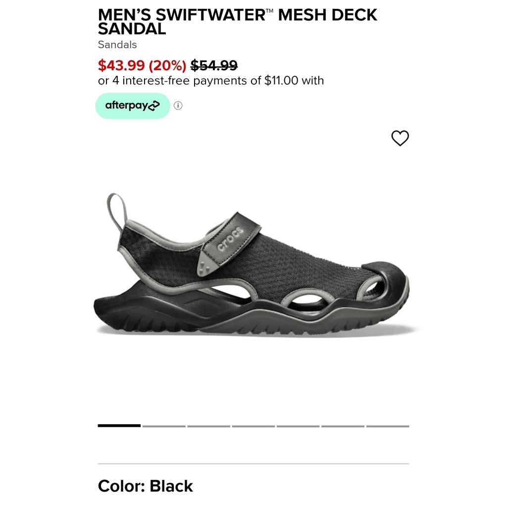 Sandal C R O C S Swiftwater mesh deck chính hãng đi mưa thoải mái