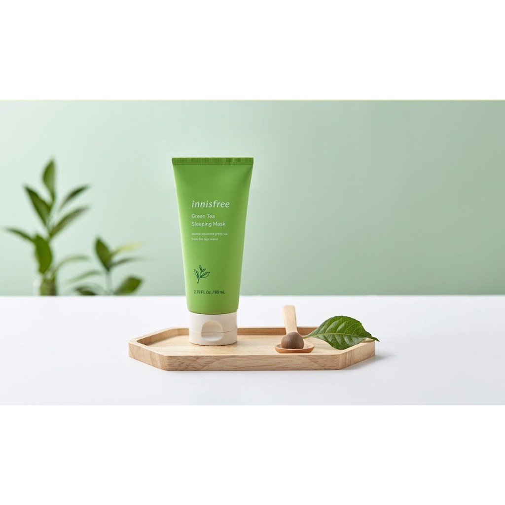 Mặt Nạ Ngủ Cấp Ẩm Chứa Chiết Xuất Trà Xanh Innisfree Green Tea Sleeping Mask 80ml