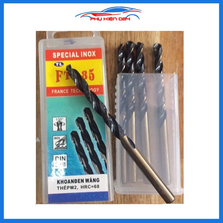 1 mũi khoan inox pháp F135 Hoàng Nam dùng khoan sắt bê tông gỗ tường đường kính 1mm đến 7.5mm