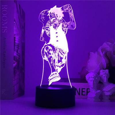Yt3 Đèn Ngủ led Cảm Ứng Từ Xa Bằng acrylic Hình anime one piece luffy zoro ace