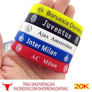 Vòng tay cao su đủ logo các câu lạc bộ bóng đá