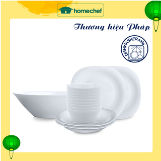 Bộ bát đĩa thủy tinh Carine 15 chi tiết - CE15B sản xuất tại Pháp