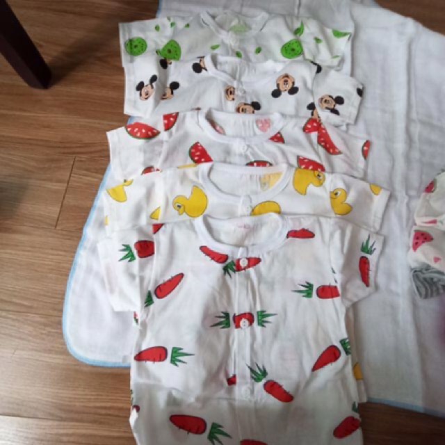 (Xả hàng hè)SET 5 BỘ CỘC TAY CÚC GIỮA COTTON CHO BÉ 5-15KG HÀNG ĐẸP