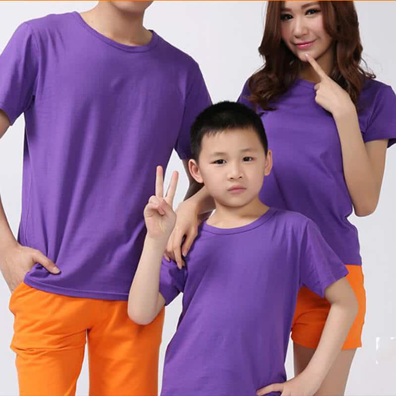 Áo Thun Gia Đình 4 Người, Áo Thun Cotton, Vải Dày Mịn