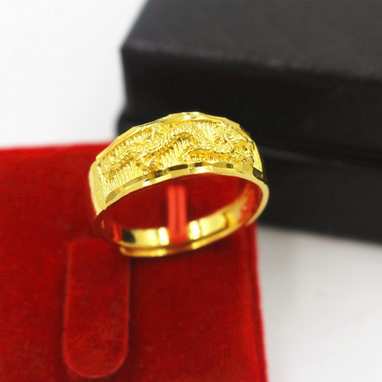 Nhẫn Cặp đôi rồng phượng vàng 24K thời trang nam nữ UnisexK-Gold