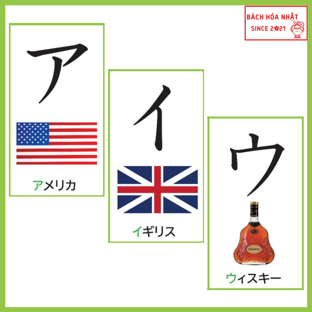 Bảng chữ cái Katakana học tiếng nhật dán tường