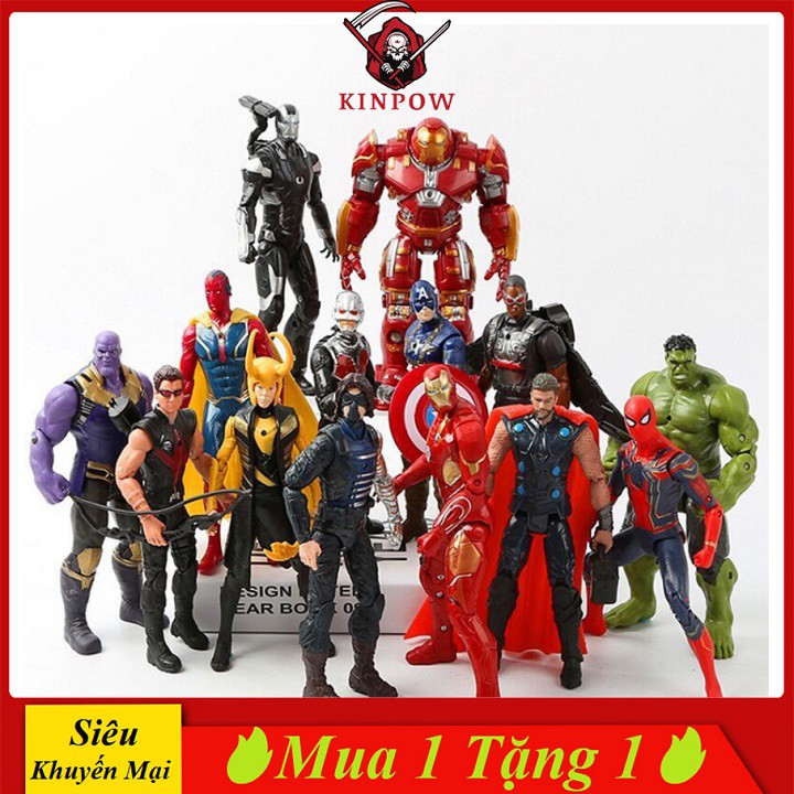 Đồ Chơi Mô Hình Siêu Nhân KINPOW Có 4 Phân Loại Nhựa Cao Cấp Phát Sáng Đèn Cử Động Khớp